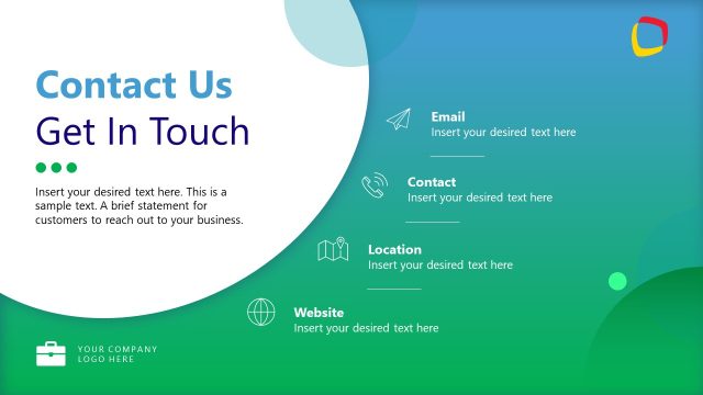 Contact Us Slide – Investment Opportunity Template
