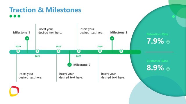 Horizontal Timeline Slide for Milestones Presentation