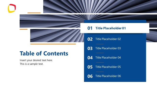 Table of Contents Slide – Growth Investment Template