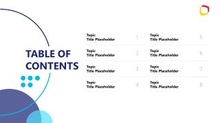 List Layout Slide for Table of Contents Presentation