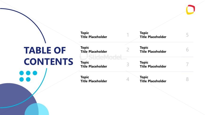 List Layout Slide for Table of Contents Presentation