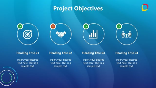 Project Objectives Slide with Icons