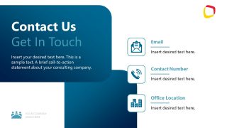 Get in Touch Slide - Consulting Proposal Template 