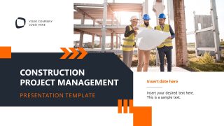 Editable Construction Project Management PPT Template