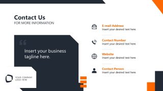 Contact Details PowerPoint Slide - Construction Project Management Template