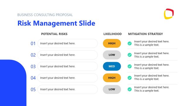 Risk Management Slide Template
