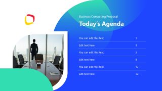 Consulting Proposal Presentation Agenda Slide Template