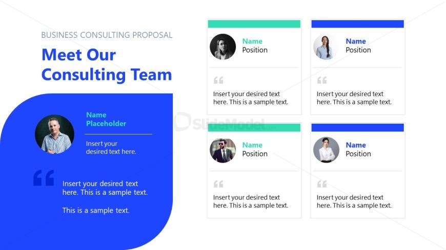 Editable Images Slide for Consulting Team Presentation