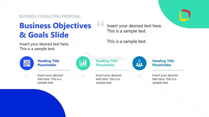 Consulting Proposal Presentation Template - Business Objectives Slide