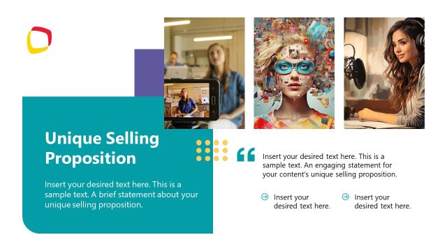 Slide for Showing Unique Selling Proposition