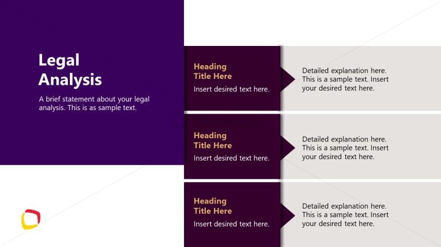 Slide for Legal Analysis - Law Case Template 