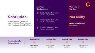 Creative Conclusion Law Case Template Slide  