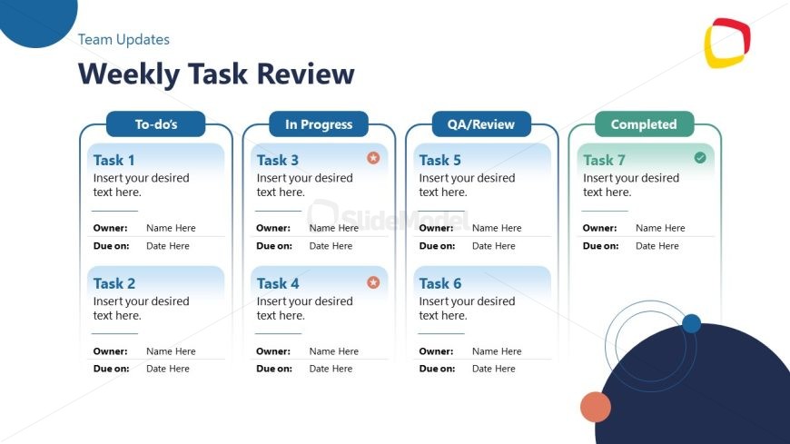 Daily Product Team Updates Template for Presentation 