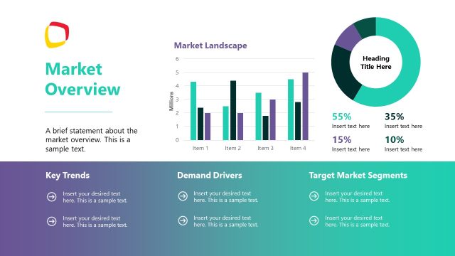 Market Overview Slide with Bar Chart