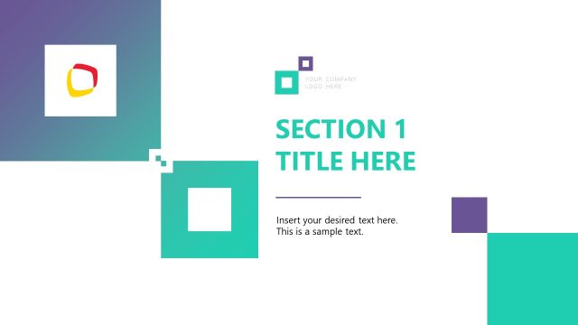 Section Header Presentation Template Slide