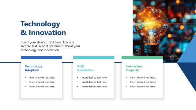 Technology & Innovation Slide – Competitive Analysis Template