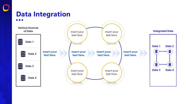 Data Integration Diagram Slide for Data Hub Template