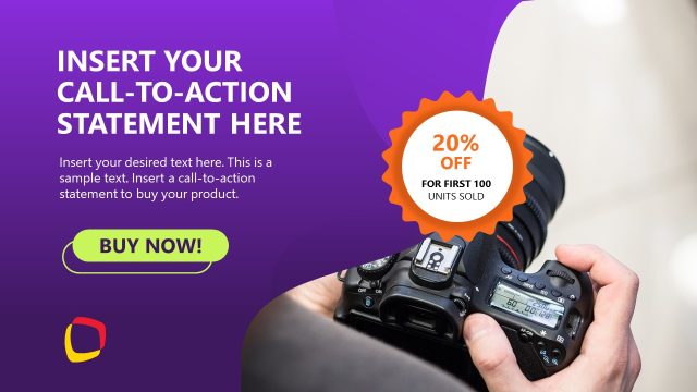 Call to Action Presentation Slide – Product Launch Template