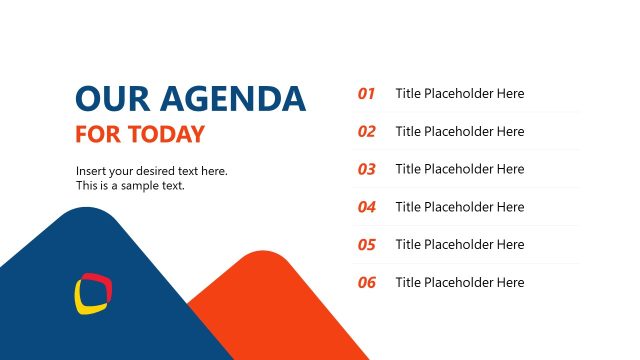 Agenda Slide – Supply Chain Optimization Template
