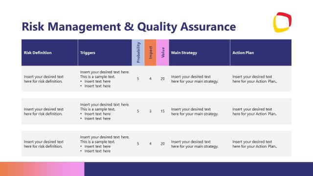 Risk Management & Quality Assurance Slide