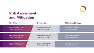 Process Improvement Template with Three Columns & Rows 