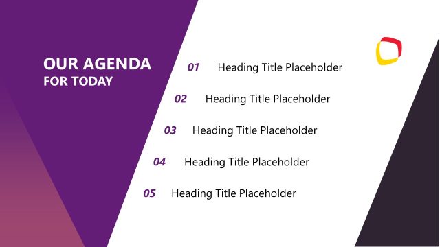 Our Agenda Slide – Process Improvement Project PPT Template