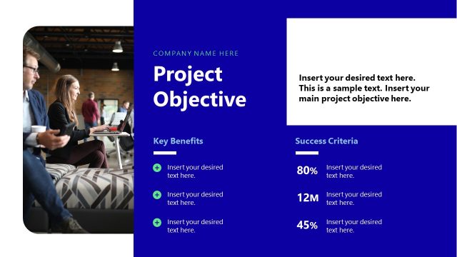 Project Objectives Slide – Steering Committee Template