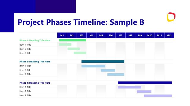 Gantt Chart Slide – Steering Committee Template