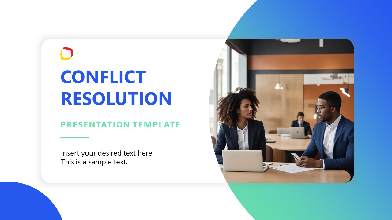 Title Slide for Conflict Resolution Template 