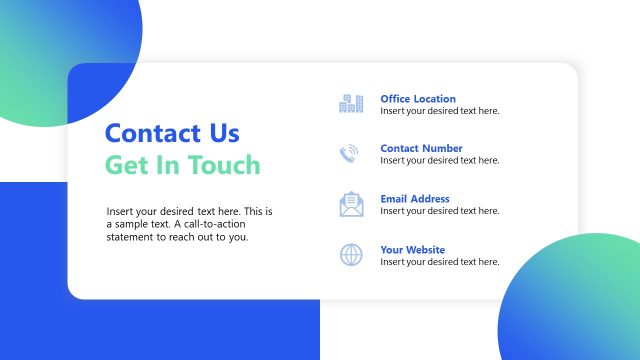 Get in Touch Slide – Conflcit Resuolution