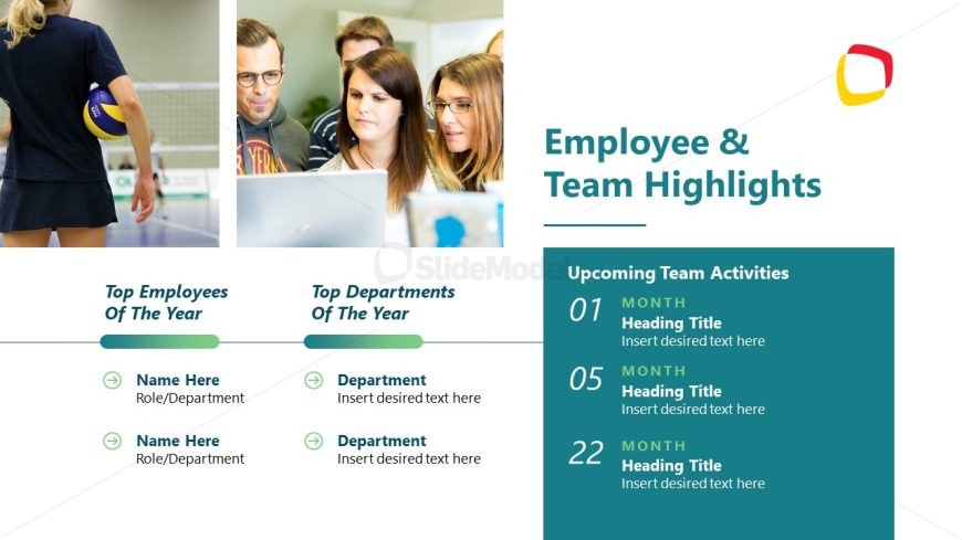 Slide with Images - Year-in-Review Template