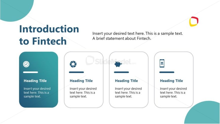 Creative Fintech Intro Slide Template