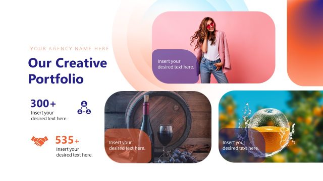 Our Creative Portfolio PowerPoint Template Slide