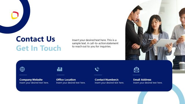 PPT Contact Us Slide for Report Presentation