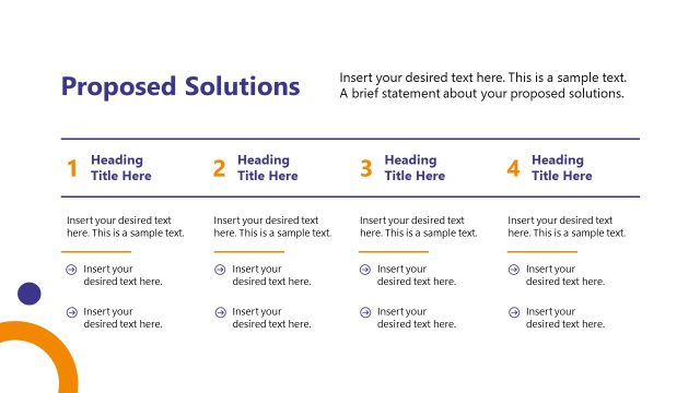 Proposed Solutions PPT Slide – Business Conference Presentation
