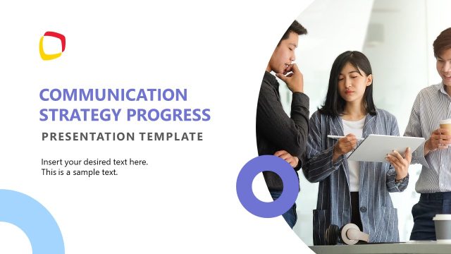 Communication Strategy Progress PowerPoint Template
