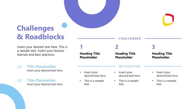 Challenges & Roadblocks Slide – Communication Strategy Template