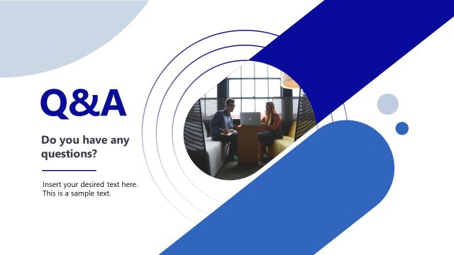 Q&A Editable Slide Template for Go To Market Strategy Presentation