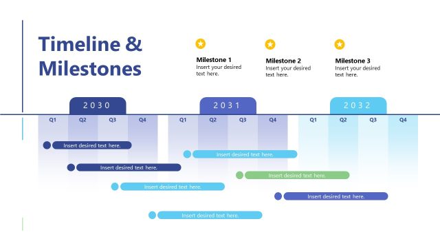 Timelines & Milestones PowerPoint Template Slide
