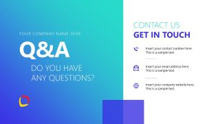 Business Turnaround Template - Q&A PPT Slide 