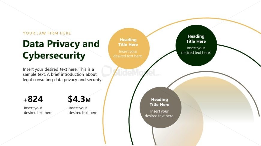 Concentric Circles DiagramPPT Template Slide