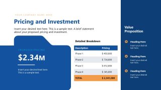PPT Slide for Pricing Plans Discussion