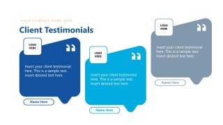 PPT Client Testimonial Slide Template for RFP Presentation