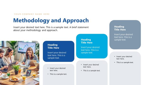 Methodology & Approach Slide with Blocks & Images