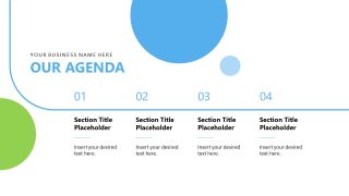 Agenda Slide with Numbers & Text Boxes