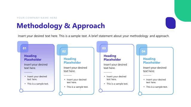 Methodology & Approach Slide with Rectangular Sections
