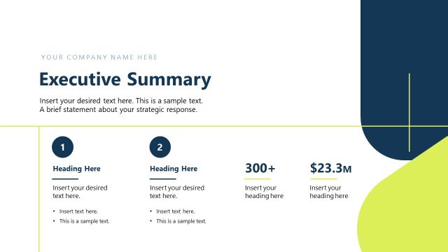 Executive Summary Slide – Strategic Response Template