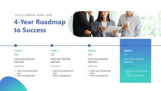 Success Roadmap Template Timeline Slide for Business Presentation 