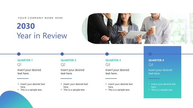 Year in Review Slide for Business Presentation