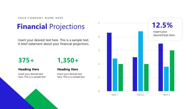 Financial Projections Discussion Template Slide